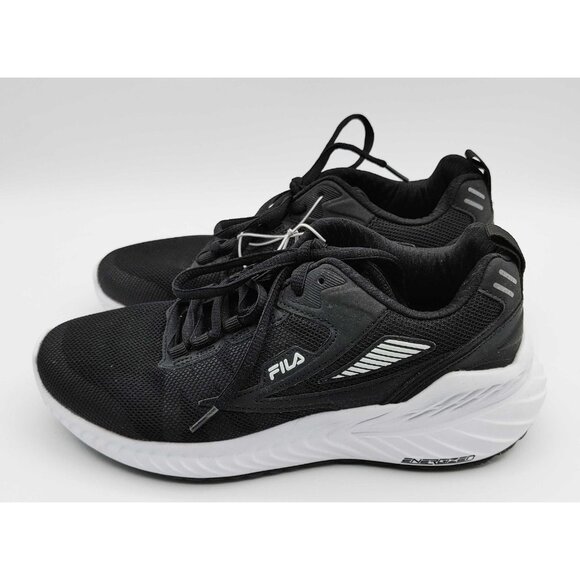 Fila Women's Memory Core Energized Running Shoes Black White Size 6 - Picture 3 of 9
